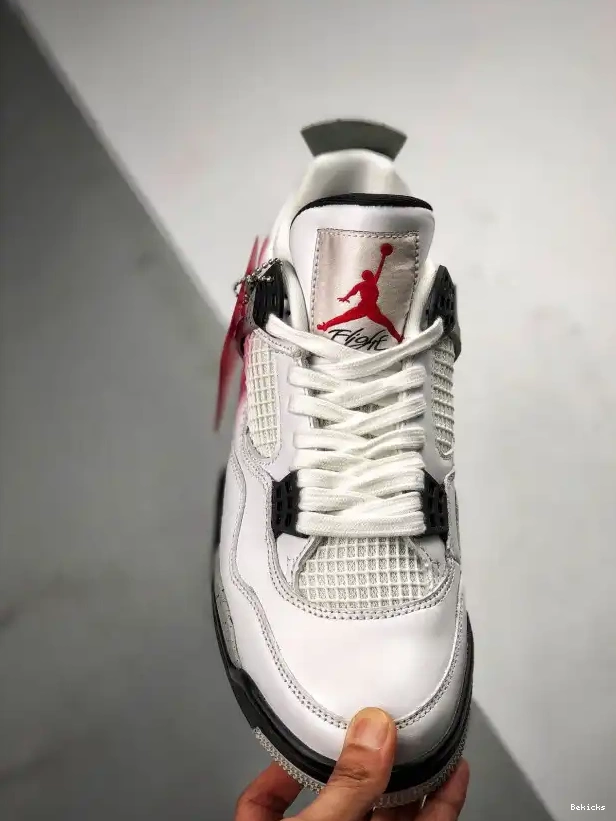 Cheap BK Jordan 4 White Cement Air (nike) 840606-192 OG 0223