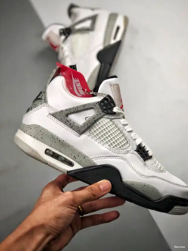 Cheap BK Jordan 4 White Cement Air (nike) 840606-192 OG 0223