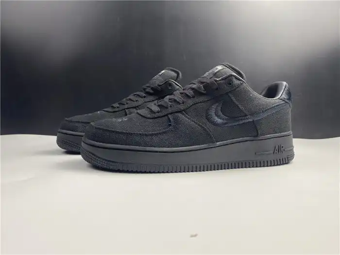 Rep BK NIKE AIR FORCE 1 LOW STUSSY BLACK CZ9084-001 0204