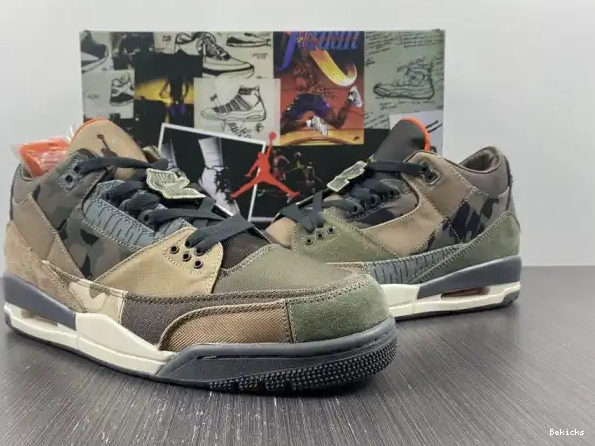 Reps BK Camo Jordan Patchwork Retro 3 Air DO1830-200 0225