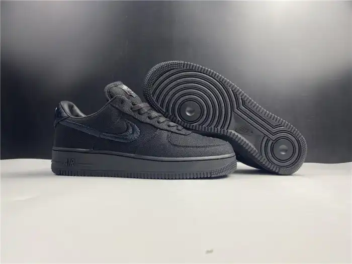 Rep BK NIKE AIR FORCE 1 LOW STUSSY BLACK CZ9084-001 0204