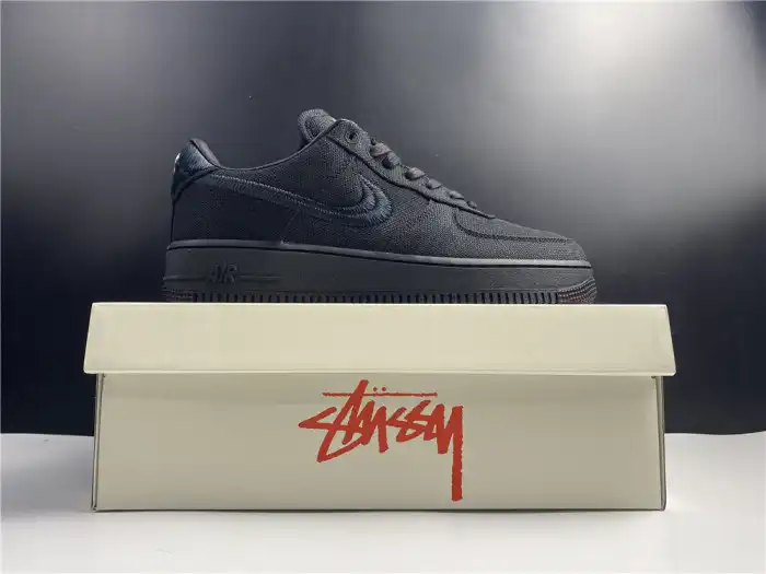 Rep BK NIKE AIR FORCE 1 LOW STUSSY BLACK CZ9084-001 0204