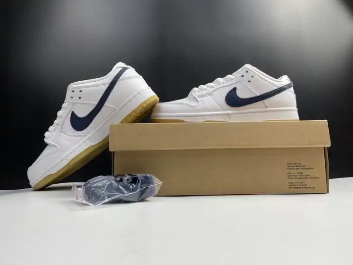 Rep BK Nike SB Dunk Low Orange Label White Navy CZ2249-100 0204