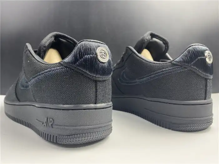 Rep BK NIKE AIR FORCE 1 LOW STUSSY BLACK CZ9084-001 0204