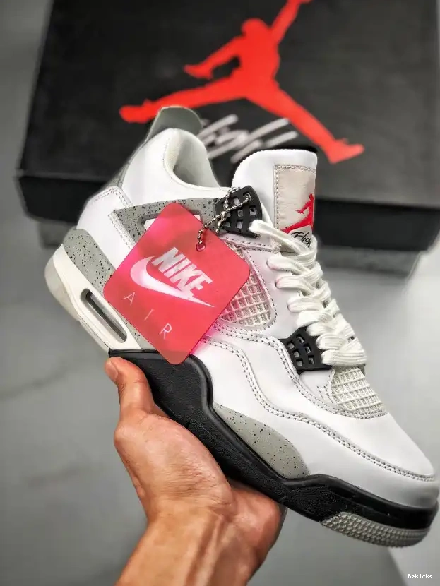 Cheap BK Jordan 4 White Cement Air (nike) 840606-192 OG 0223