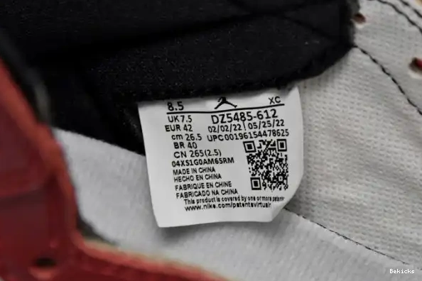 Reps BK OG Found High Jordan 1 and Retro Lost DZ5485-612 Chicago 0210