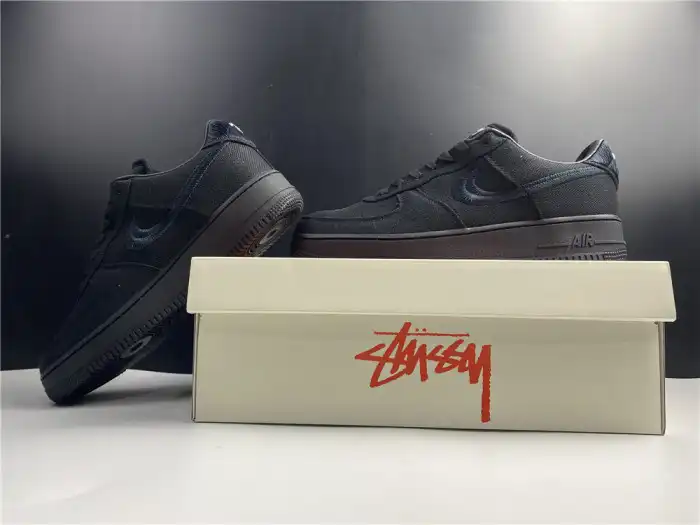 Rep BK NIKE AIR FORCE 1 LOW STUSSY BLACK CZ9084-001 0204