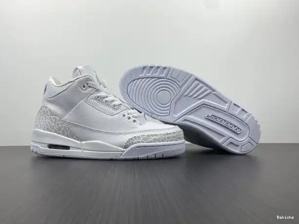 Reps BK 3 Retro Jordan PS 'Triple Air White' 429487-111 0210