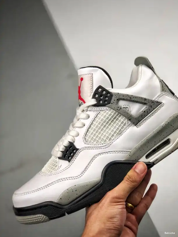 Cheap BK Jordan 4 White Cement Air (nike) 840606-192 OG 0223