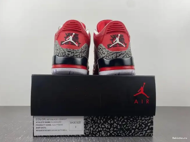 Reps BK Retro DJ Jordan 3 AJ3-770438 Air Grateful Khaled 0220