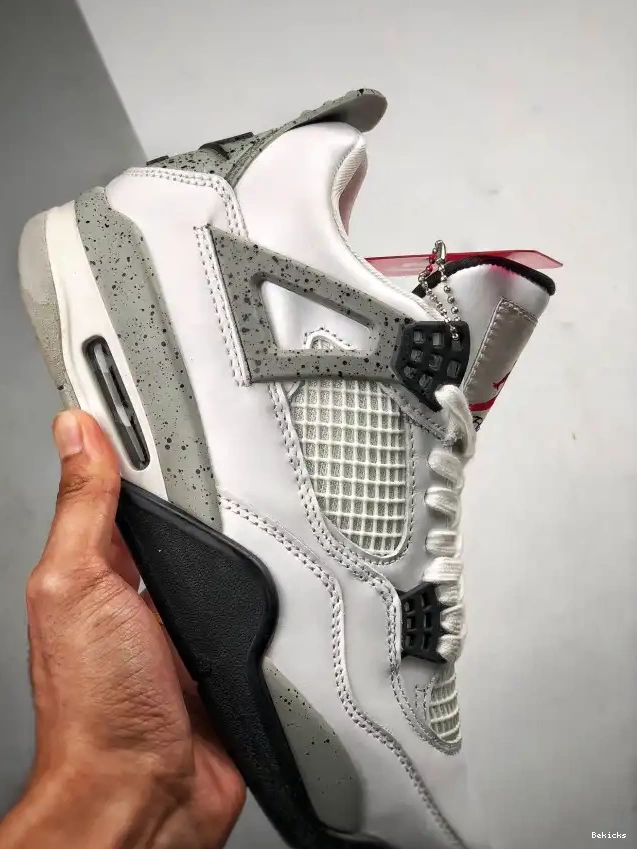 Cheap BK Jordan 4 White Cement Air (nike) 840606-192 OG 0223