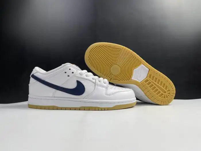 Rep BK Nike SB Dunk Low Orange Label White Navy CZ2249-100 0204