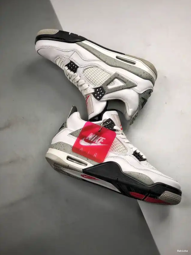 Cheap BK Jordan 4 White Cement Air (nike) 840606-192 OG 0223