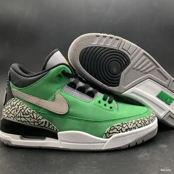 Rep BK Ducks Oregon 867493 PE Retro 3 Jordan Tinker Air AJ3 shoes 0223